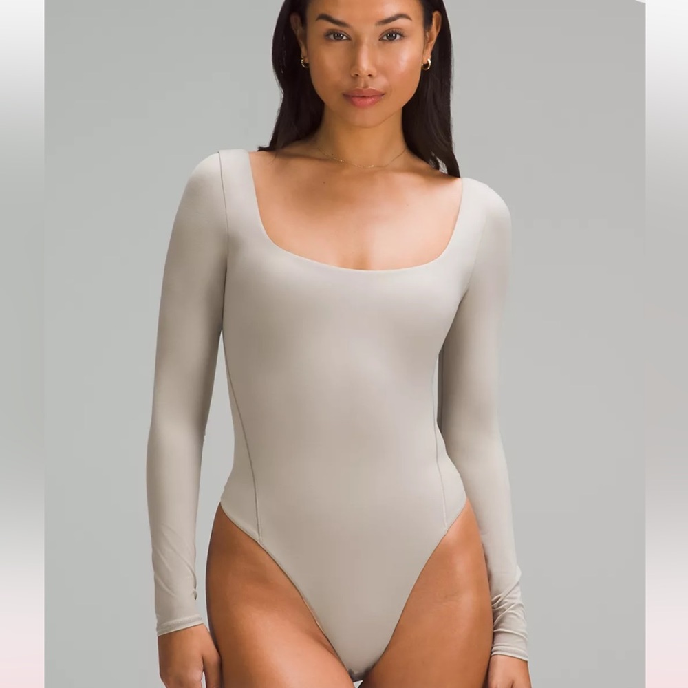 Wundermost Ultra-Soft Nulu Square-Neck Long-Sleeve Bodysuit.  LULULEMON